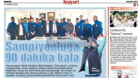 Anayurt Gazetesinde Haymanaspor Haberi